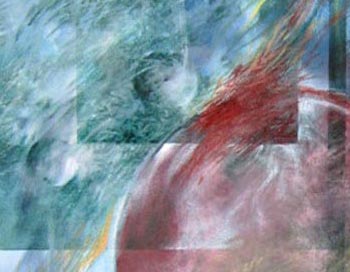 Detail First Panel of Wedding Lace Mural