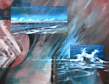 Detail First Panel of Wedding Lace Mural